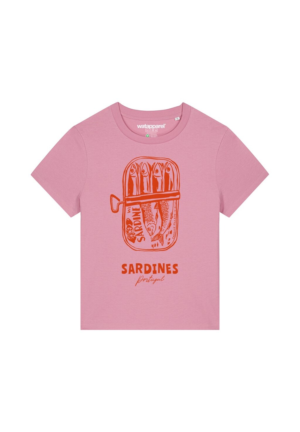 

Футболка с принтом SARDINES PORTUGAL watapparel, светло-розовый