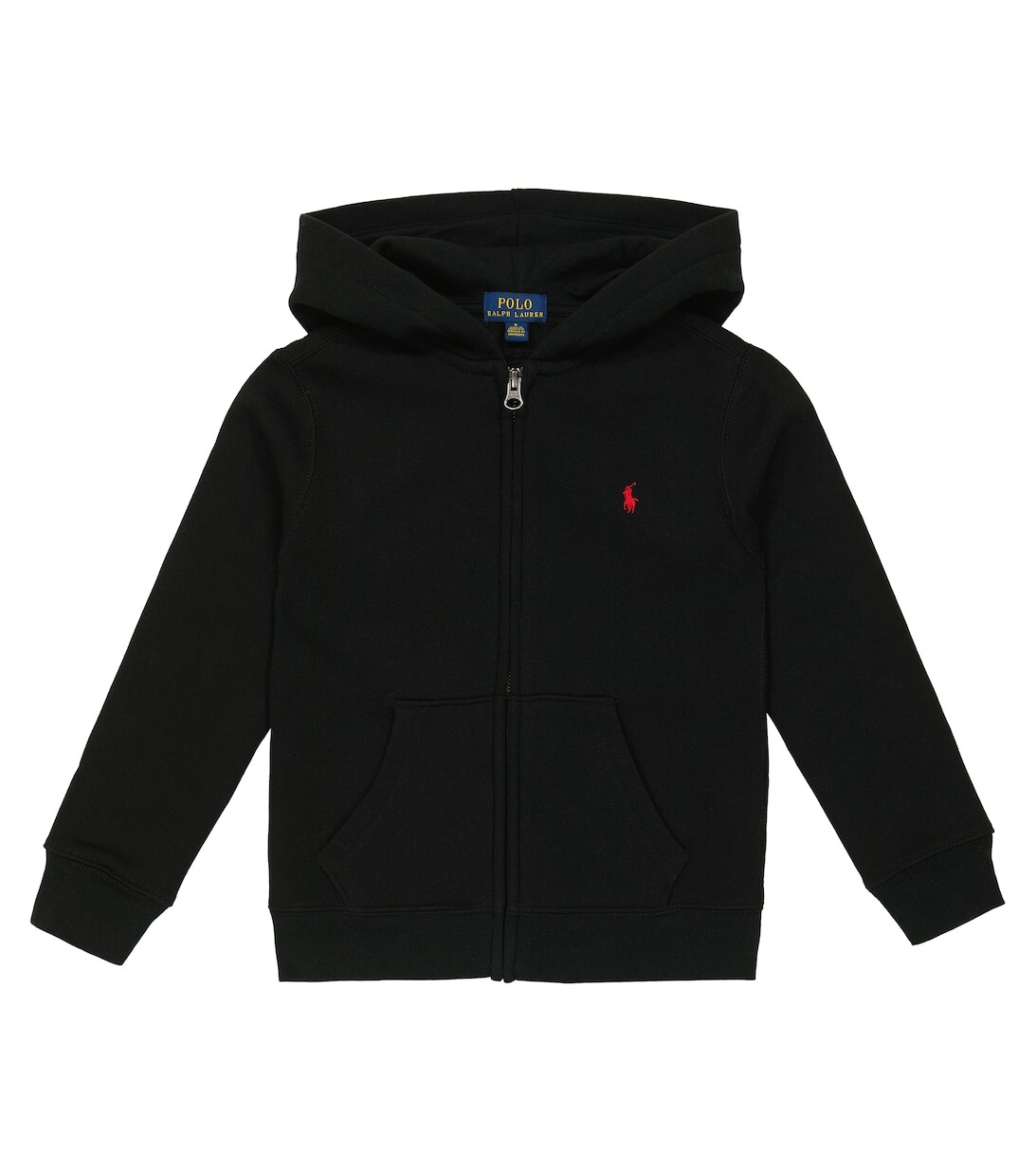

Толстовка с капюшоном из смесового хлопка на молнии Polo Ralph Lauren, черный