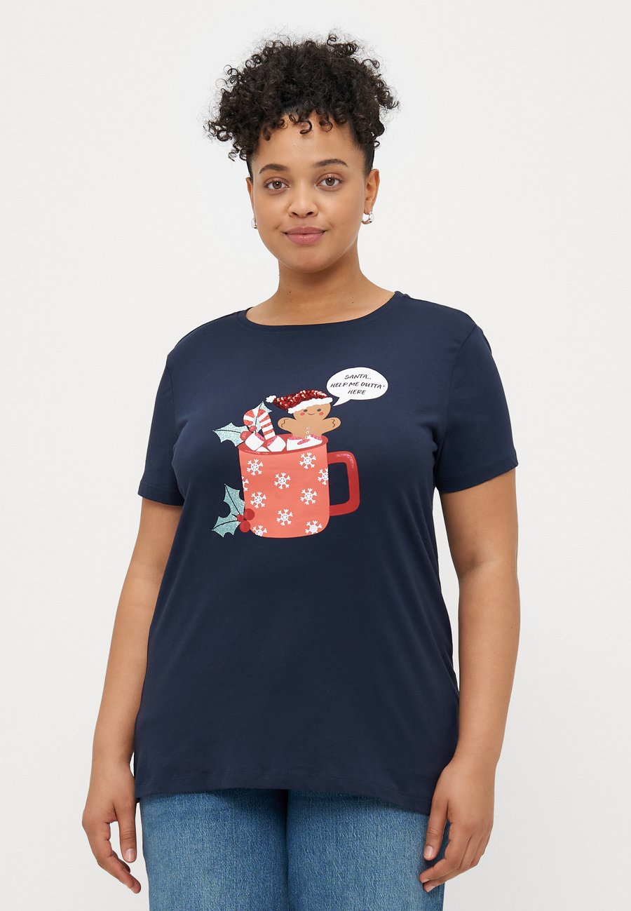 

Футболка ONLY Carmakoma CARXMAS HOLIDAY O NECK TEE, Night Sky/Dark Blue, Синий, Футболка ONLY Carmakoma CARXMAS HOLIDAY O NECK TEE, Night Sky/Dark Blue