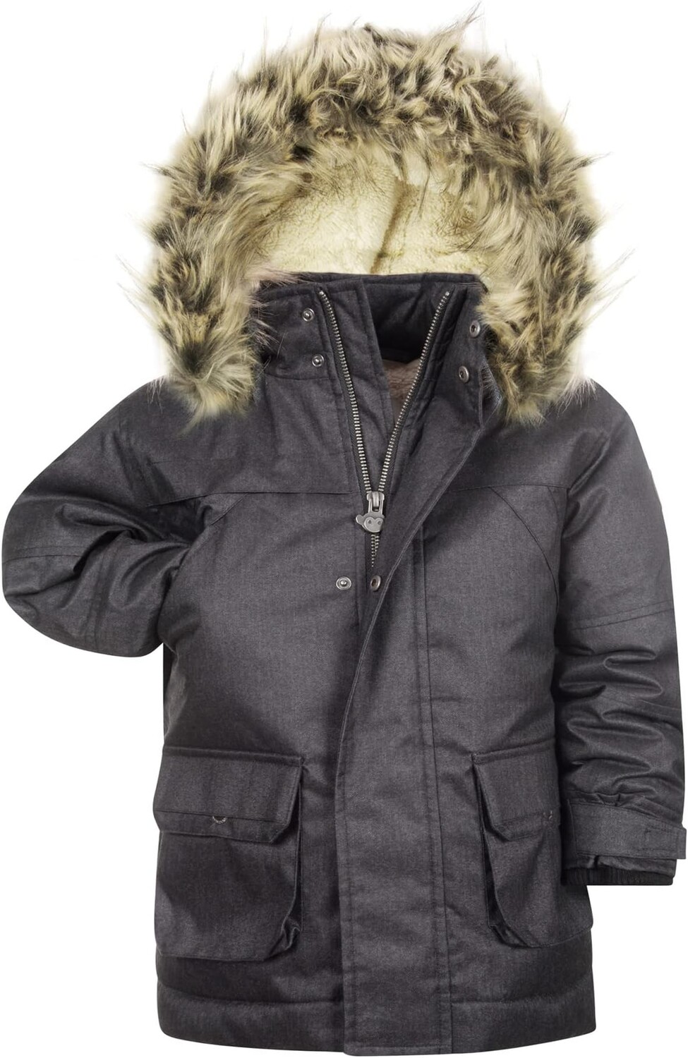 

Пальто Appaman Down Insulated & Fleece Lined Denali Coat, цвет Black Herringbone