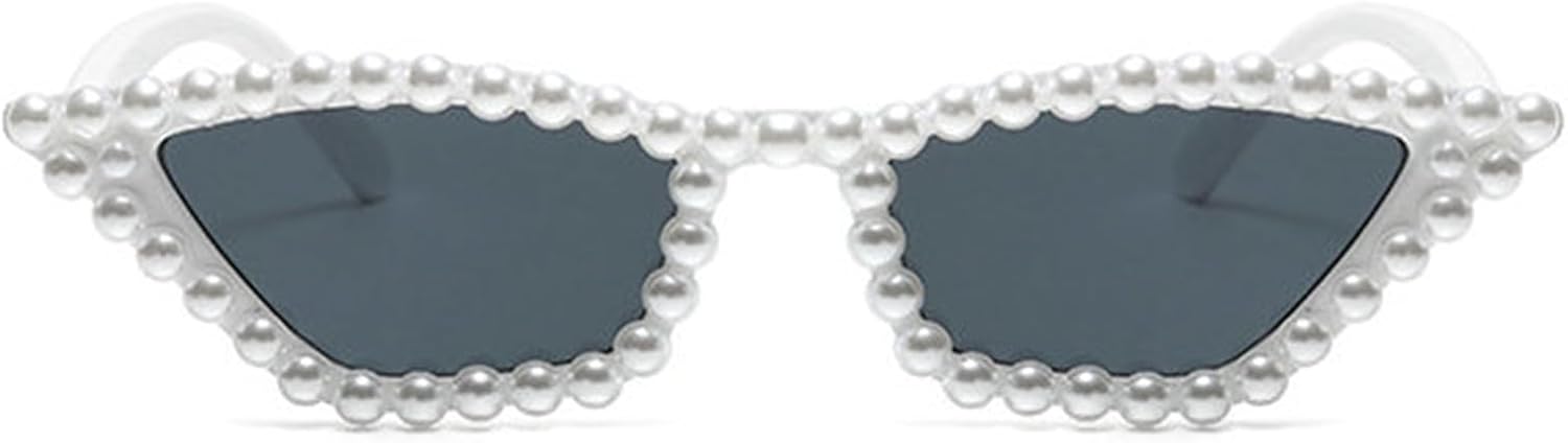 

милые блестящие солнцезащитные очки Willochra с перламутровыми стразами и эффектом «кошачий глаз» для женщин, модные, с бриллиантовым блеском, для вечеринки, хрустальные солнцезащитные очки, White