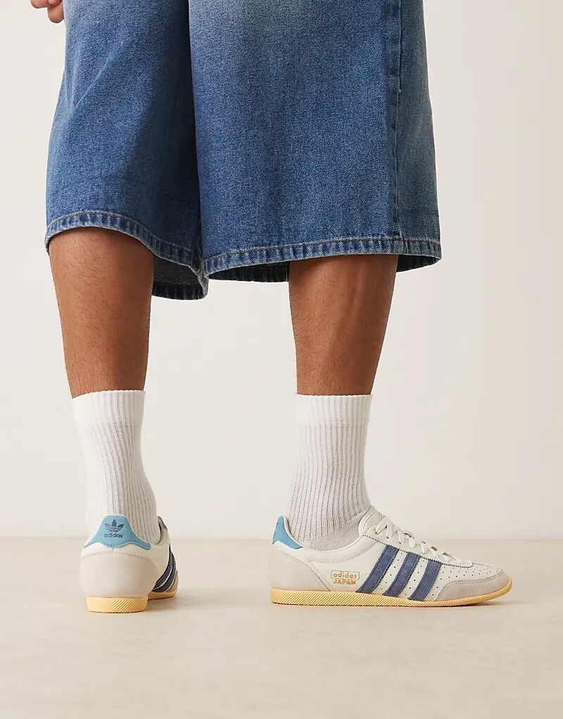 Кроссовки Adidas Originals Japan белого и синего цветов — фото 3