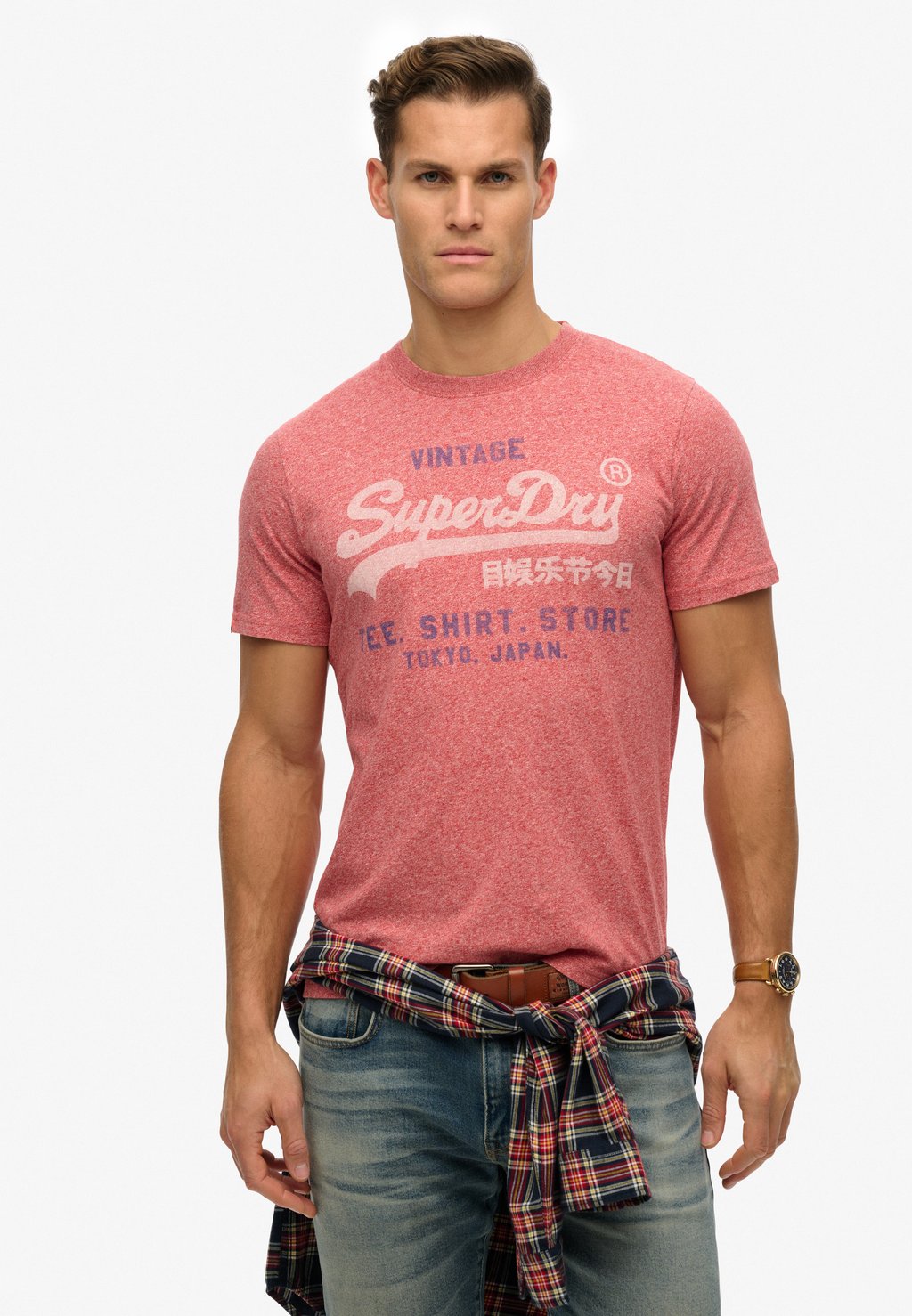 

Футболка с принтом VINTAGE LOGO Superdry, красный