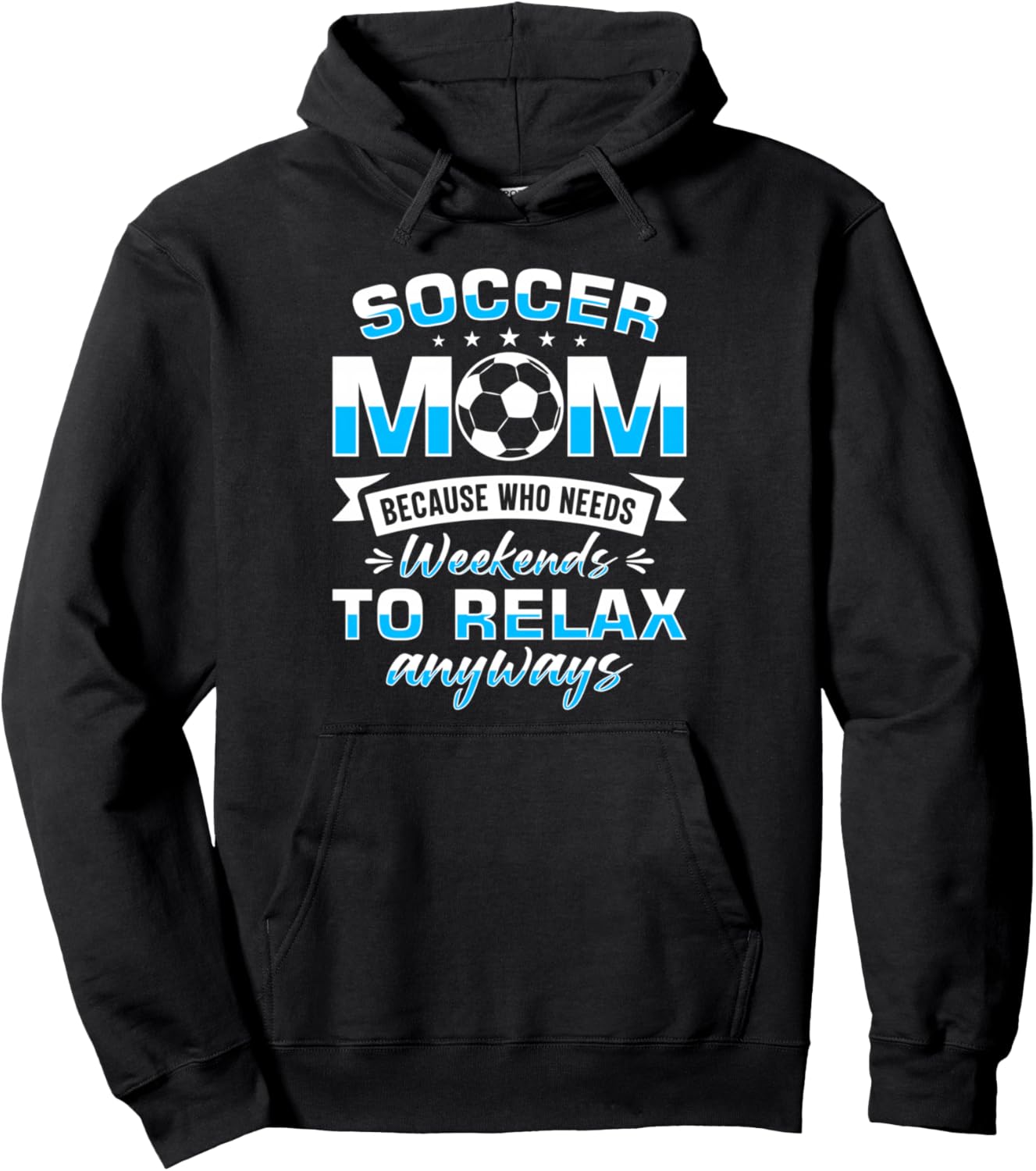 

Футбольная мама на игровой день Футбольная мама Худи Soccer Mom Gifts Soccer Fan Mommy Mothers Day, черный