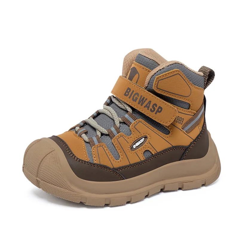 Детские уличные кроссовки Kids BIG WASP, Khaki Leather Surface — фото 3
