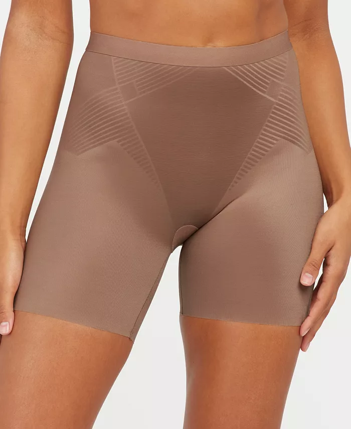 

Женские шорты Thinstincts 2.0 с высокой талией до середины бедра SPANX, коричневый