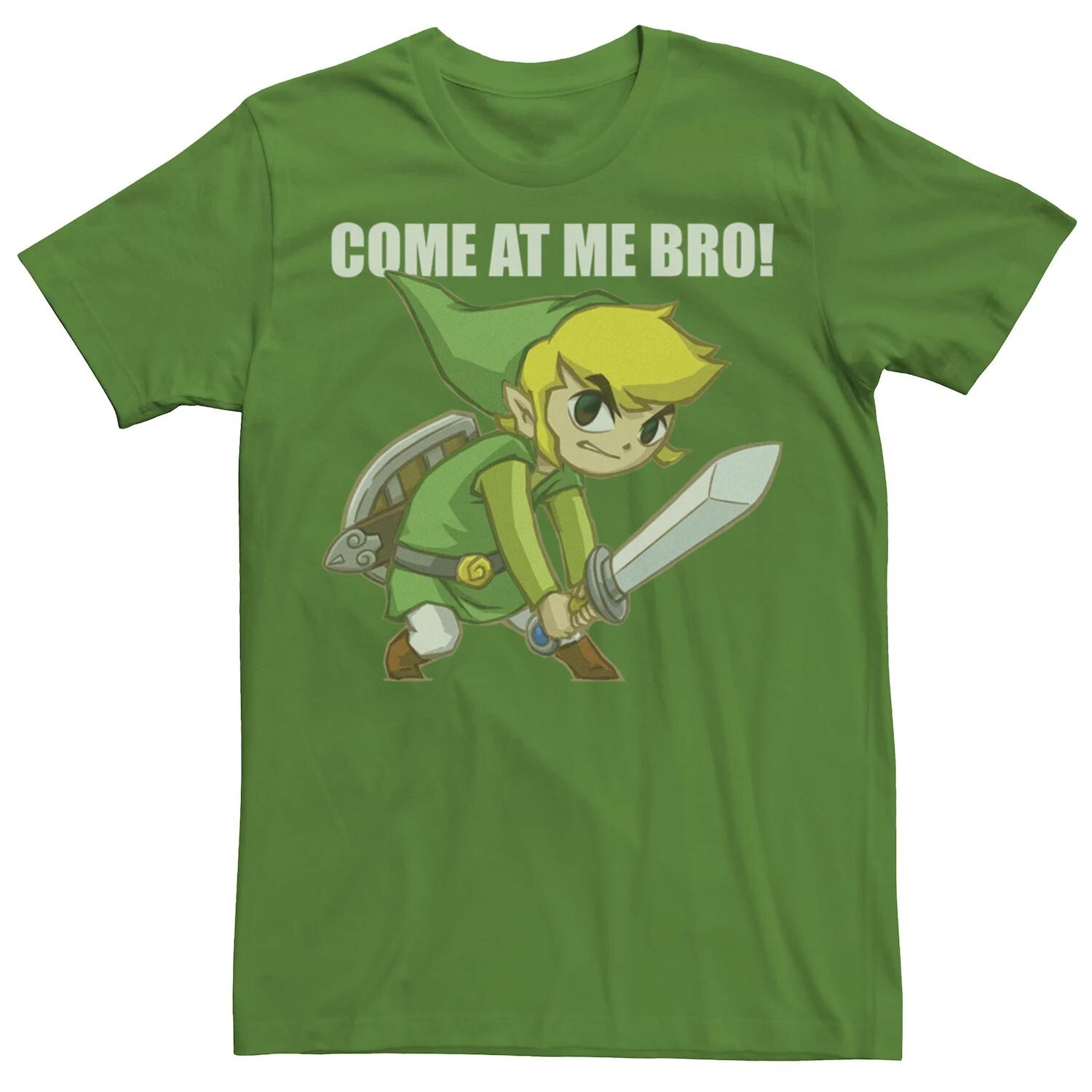 

Мужская Nintendo Legend Of Zelda Come At Me Bro! Футболка Link Action Pose Licensed Character