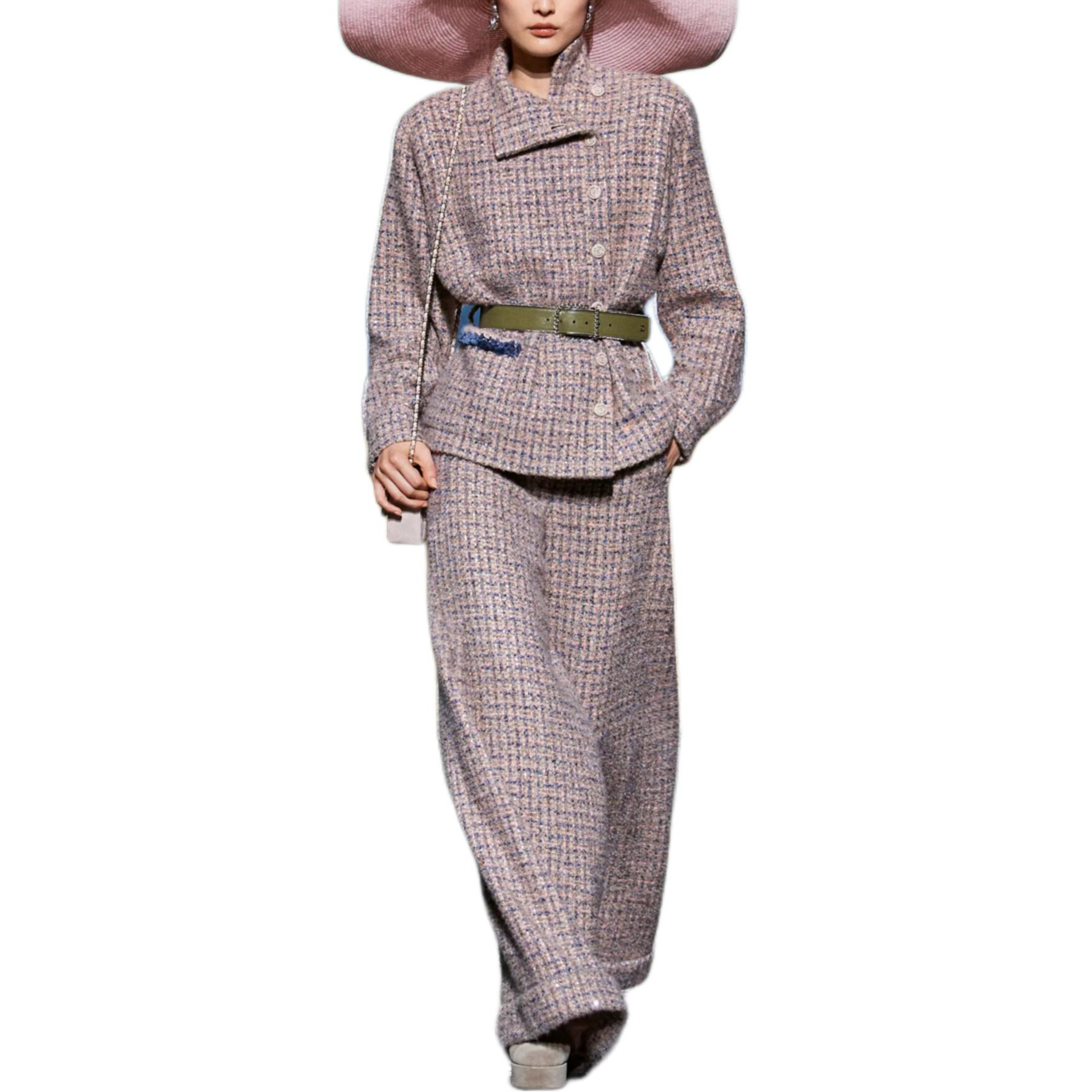 

CHANEL Пальто Женское Светло-Розовое Красное