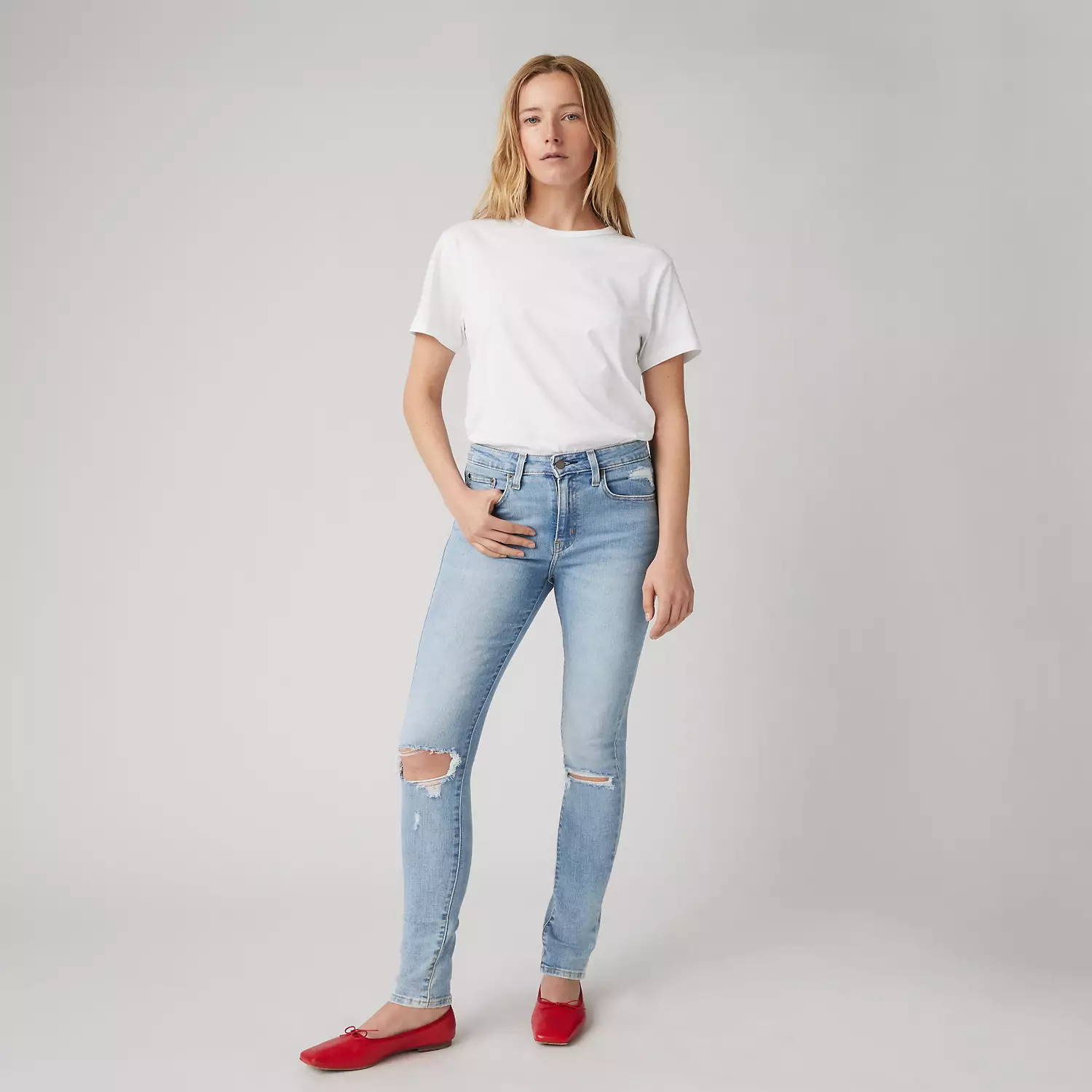 

721 женские джинсы скинни с высокой посадкой Levi's, цвет High Beams - Light Wash