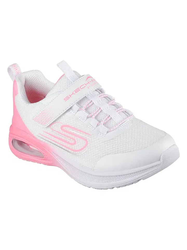 Кроссовки с шнуровкой и липучкой Skechers, белый/розовый — фото 3