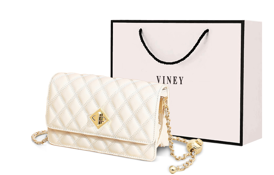 

Кожаная сумка через плечо из коровьей кожи небольшого размера для женщин цвет экрю VINEY