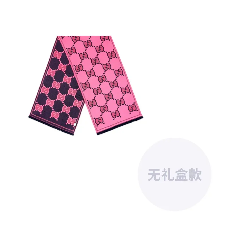 

GUCCI Вязаный шарф унисекс розовый/голубой, Pink