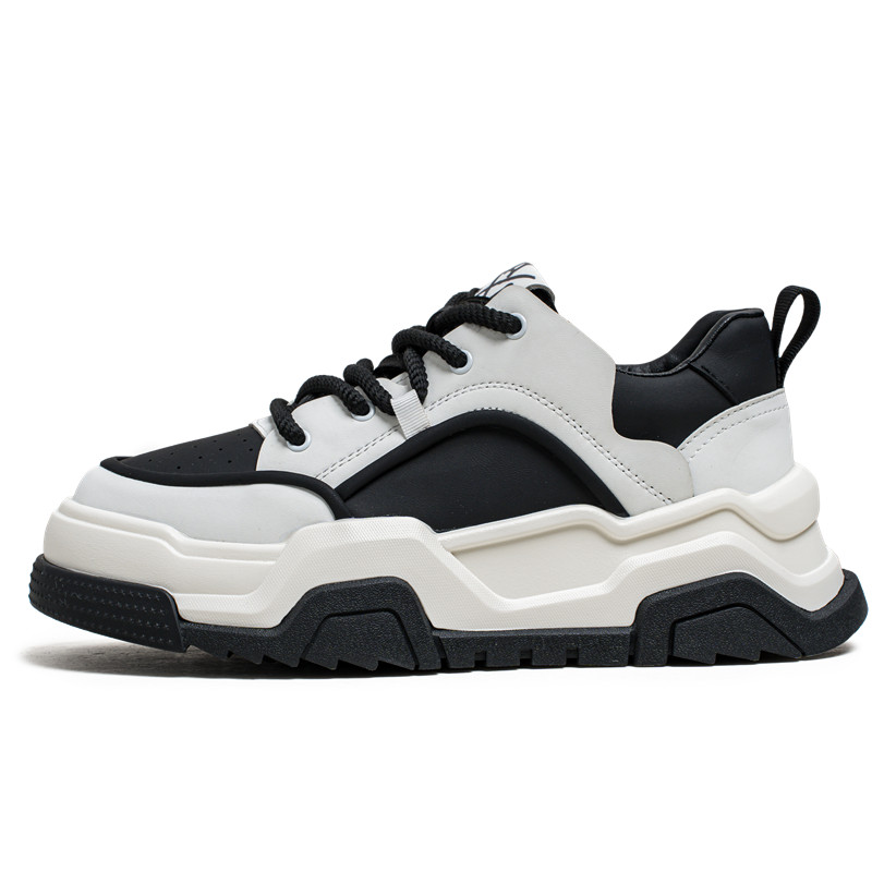 

Низкие, износостойкие, противоскользящие мужские кроссовки Grumpy ram, White Black