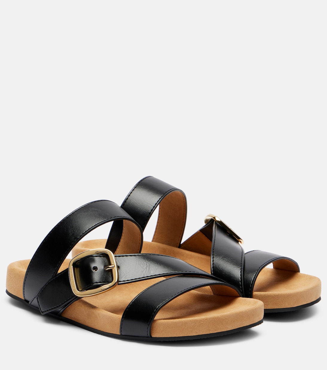 Гаи сланцы из искусственной кожи Stella McCartney, черный