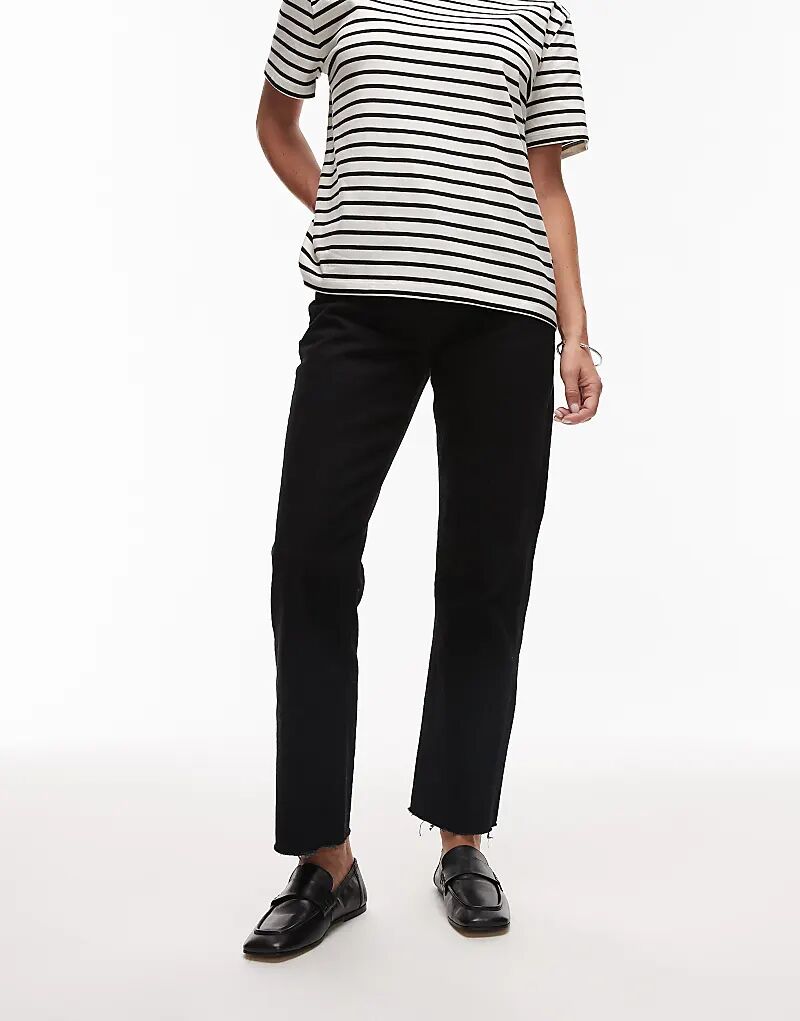 Туфли Topshop Brooks из натуральной кожи со сборками сзади, черного цвета — фото 3