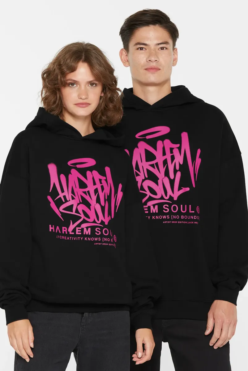 

Толстовка Harlem Soul с капюшоном из органического хлопка, черный