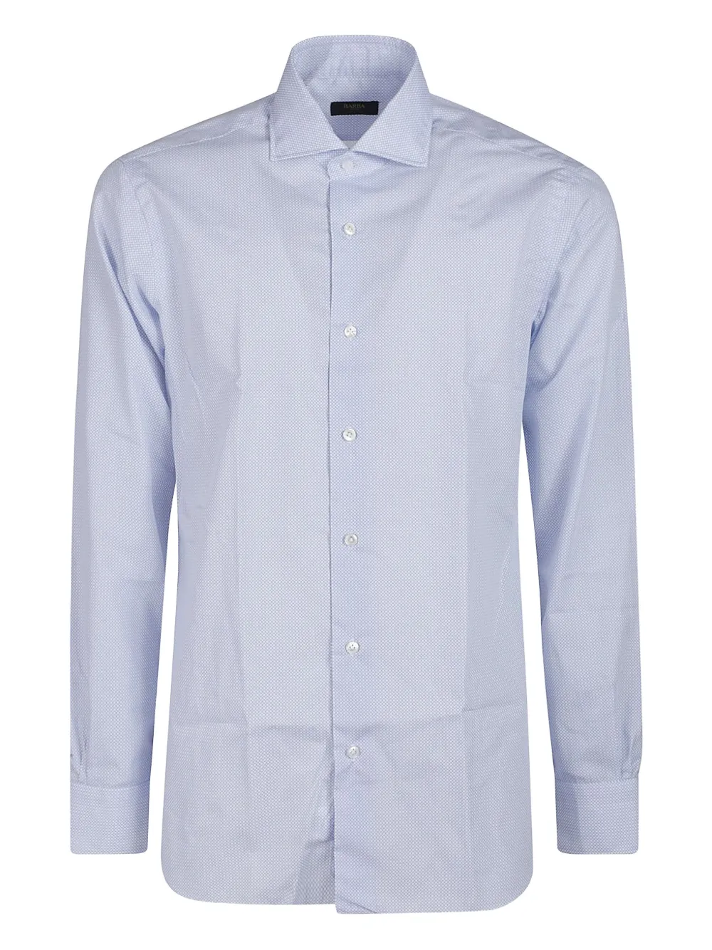 

Рубашка из хлопка с микропринтом Barba, синий