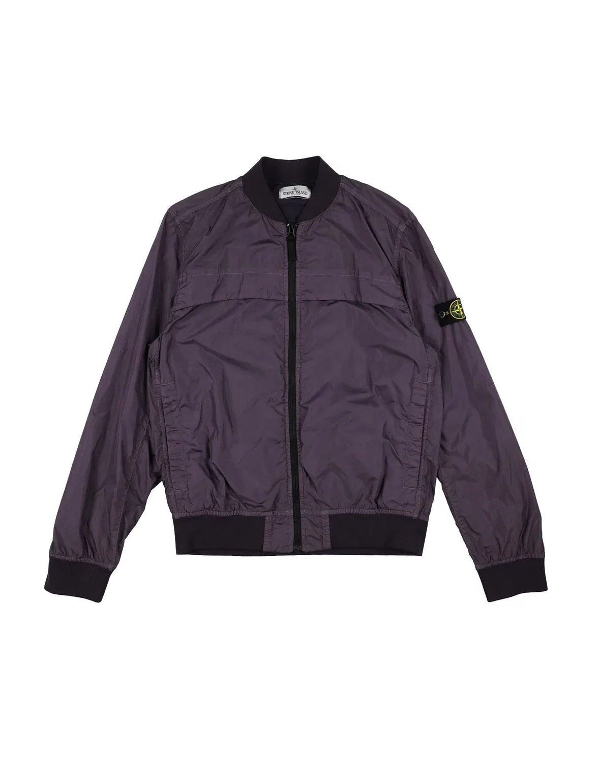 Куртка с молнией STONE ISLAND JUNIOR темно-фиолетовая