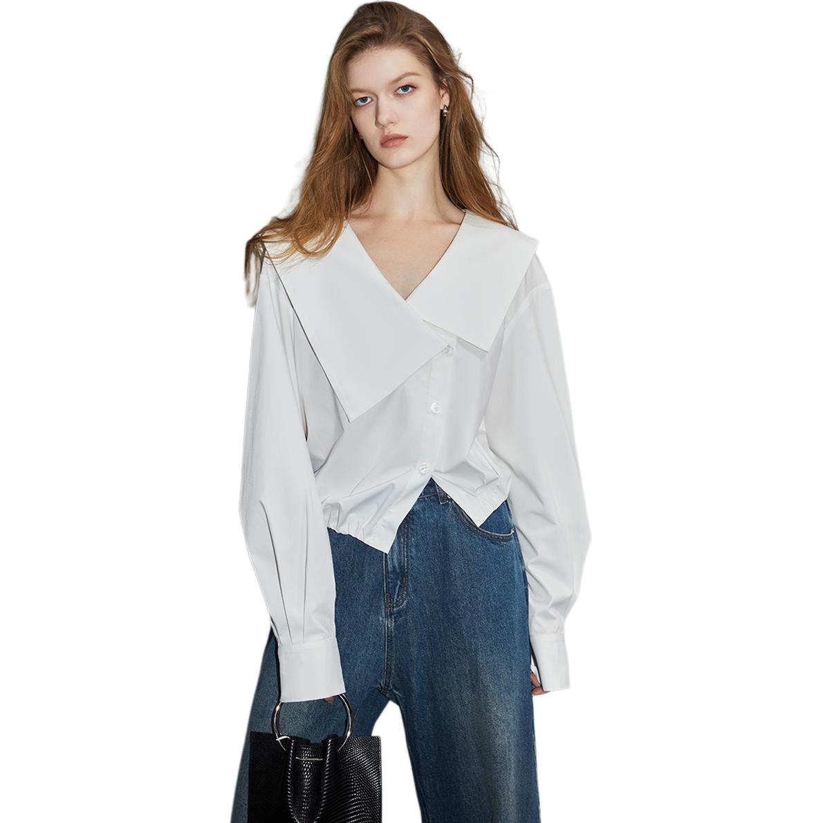 

Рубашка женская с лацканом Moderate Others ELLE, белый