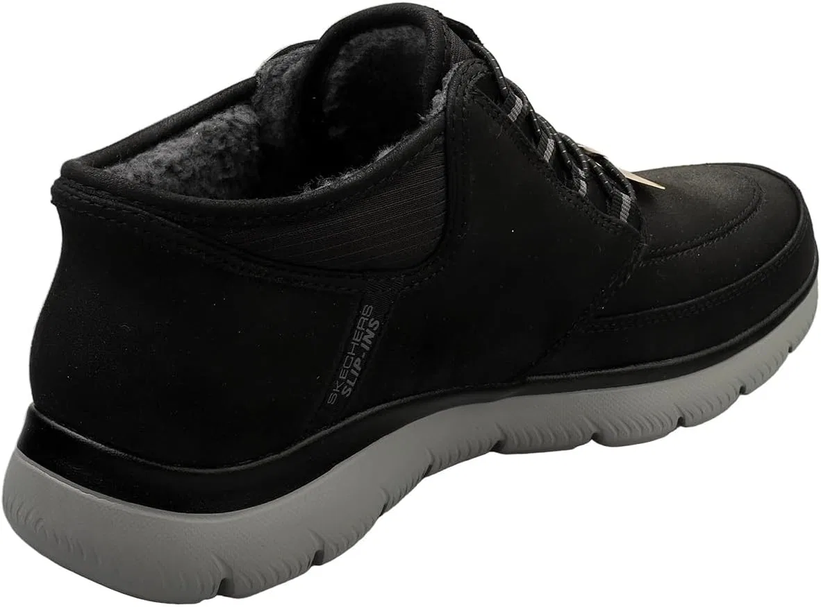 Мужские кроссовки Skechers Summits Hands-Free Slip-ins, Black Suede Charcoal Trim — фото 2