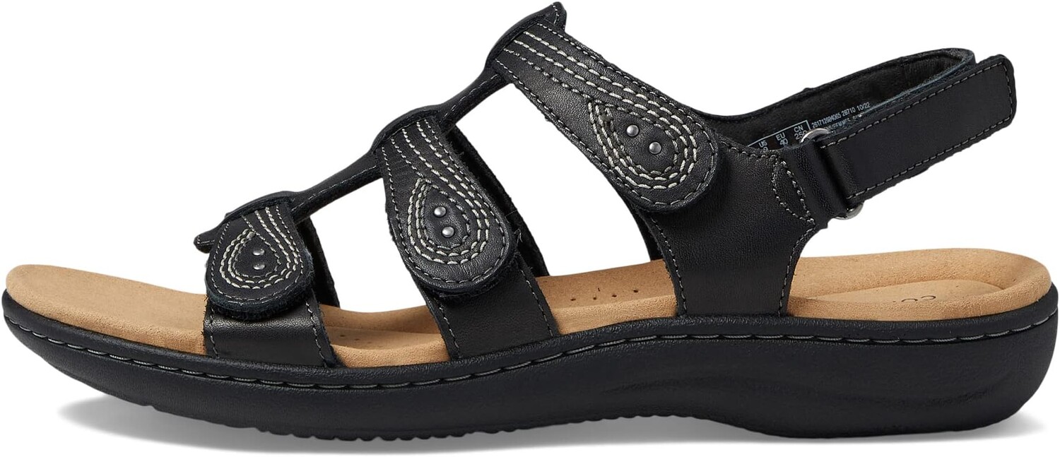Сандалии на плоской подошве Laurieann Vine Clarks, черная кожа — фото 4