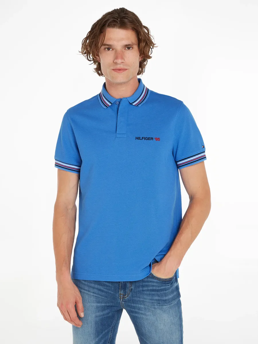 

Рубашка-поло Tommy Hilfiger "CONTRAST GLOBAL STRIPE REG POLO" с контрастными деталями, цвет Blue Spell
