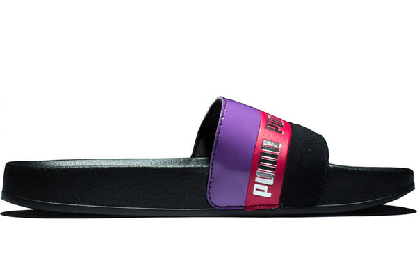 Тапочки damen sandale leadcat remix slide black/purple Puma, черный — фото 2
