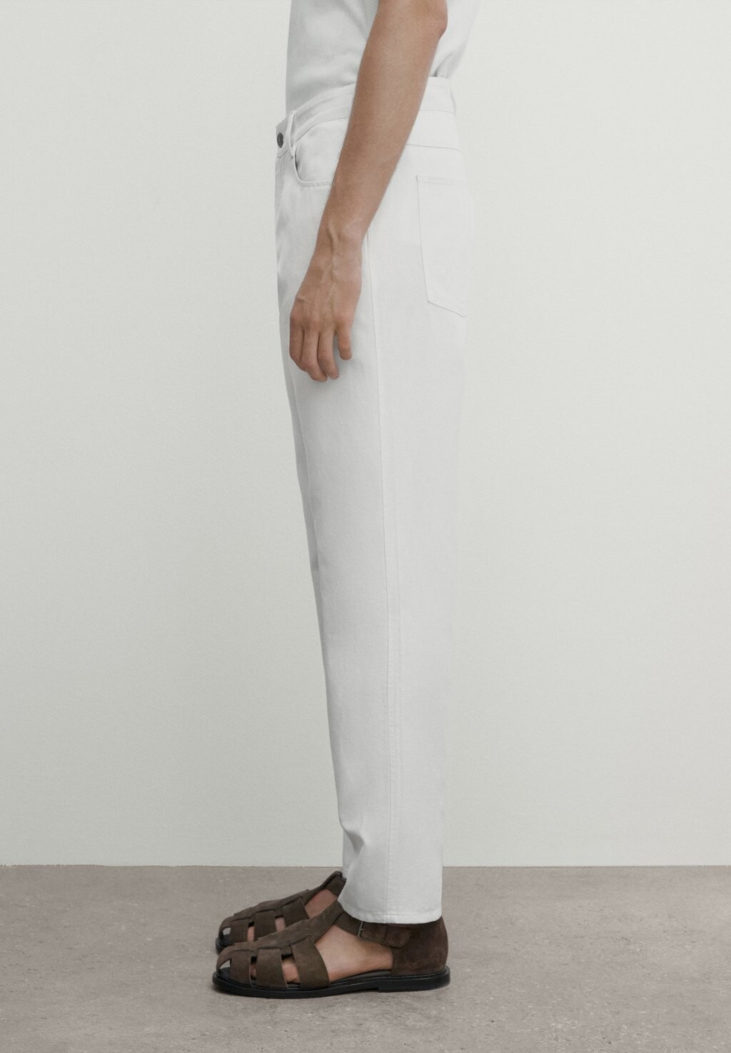 

Джинсы Tapered Fit Massimo Dutti, белый