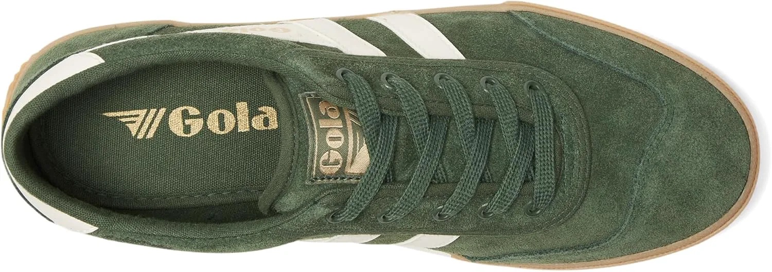 Кроссовки Gola Mens Badminton Suede, зеленый/бежевый — фото 2