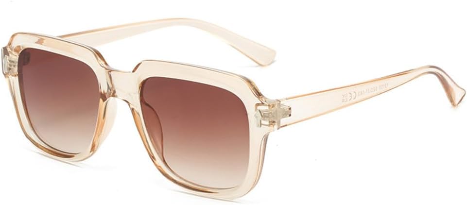 

Женские солнцезащитные очки с градиентным переходом цвета чая, защита от УФ-излучения UV400, заклепки. Мужские солнцезащитные очки в винтажном панк-стиле LANGSER, Champagne Tea