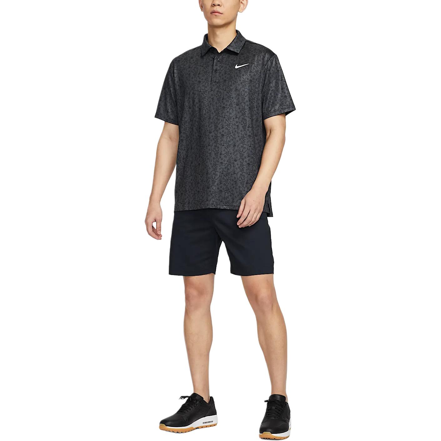 Tour Men's Dri FIT Golf Polo Nike, черно-белый — фото 4