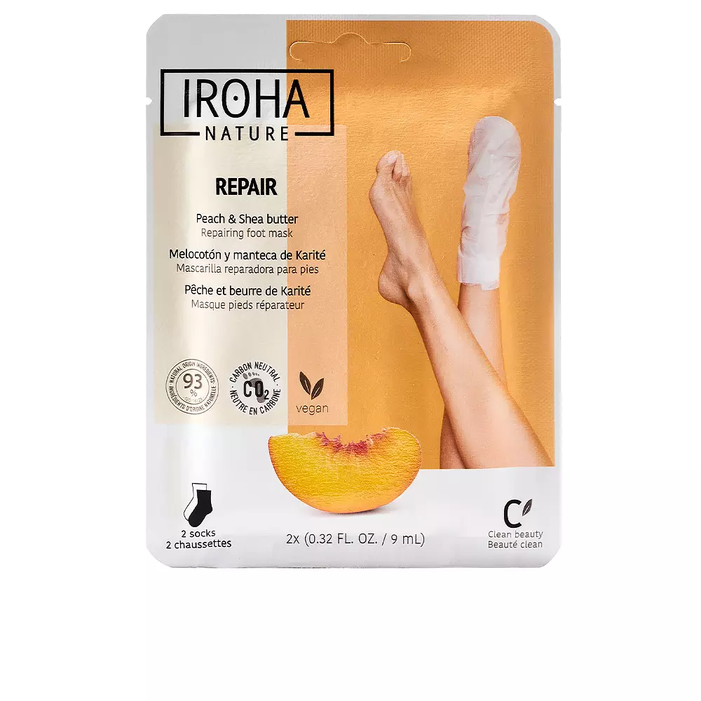 

Крем для ног Peach foot mask socks repair Iroha Nature, 2 шт.