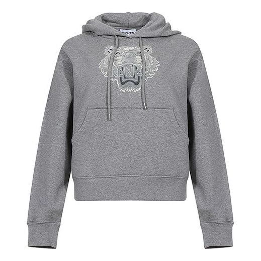 

Свитер tiger flock tiger head loose hoodie gray Kenzo, серый