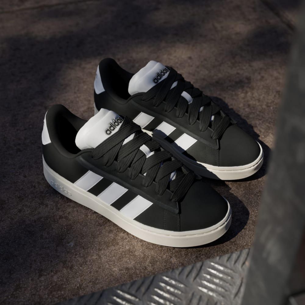 Кроссовки Adidas Grand Court Alpha Shoes, цвет Core Black/Cloud White/Off White — фото 4