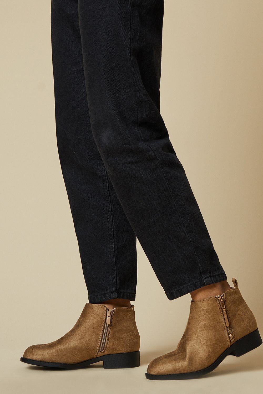 Ботинки Dorothy Perkins Maddy с боковой молнией, серо-коричневый — фото 2