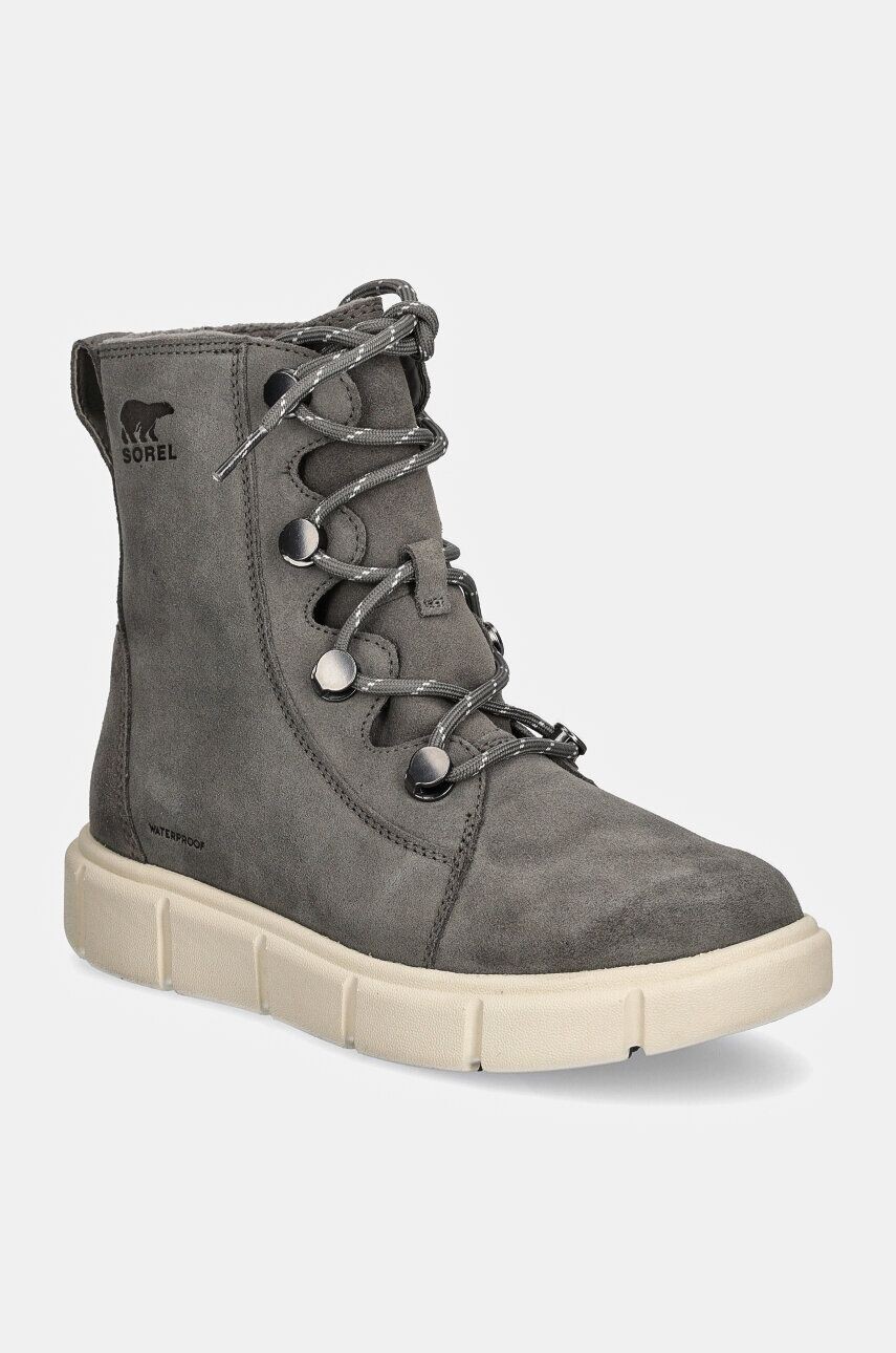 Замшевые ботильоны Sorel SOREL EXPLORER III JOAN, серый