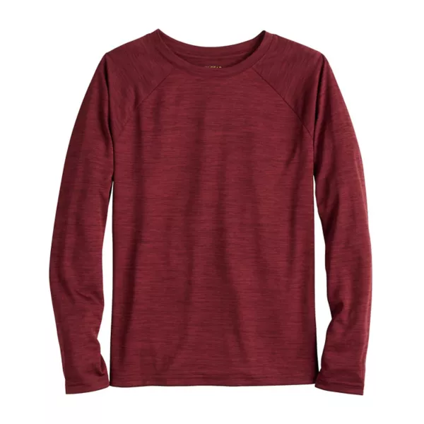 

Футболка Dry Tek с длинным рукавом для мальчиков 8-20 лет Tek Gear, цвет maroon rose