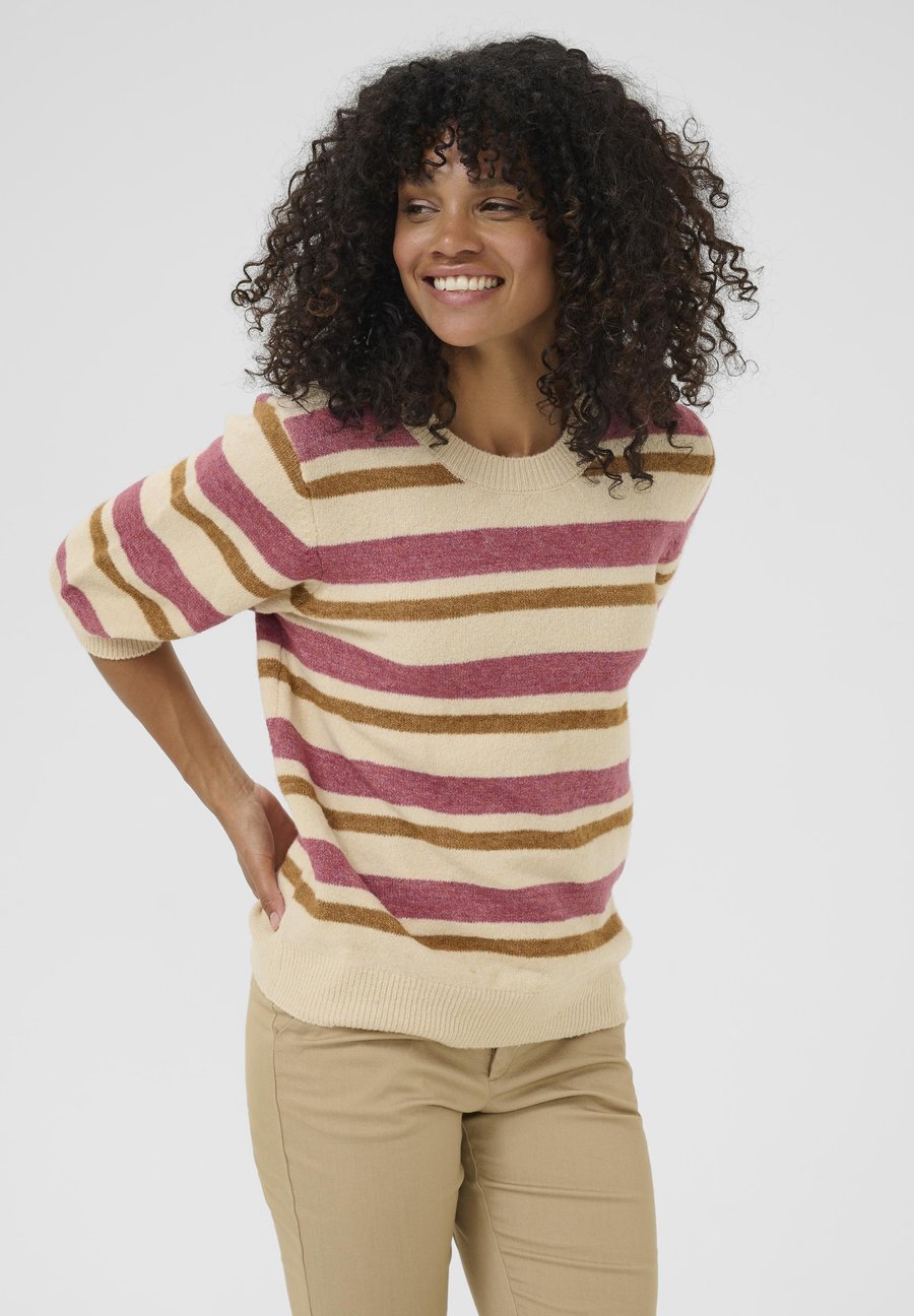 

Футболка Bon'A Parte BPWONDA, Nature Woodrose Stripe/Pink, Коричневый, Футболка Bon'A Parte BPWONDA, Nature Woodrose Stripe/Pink