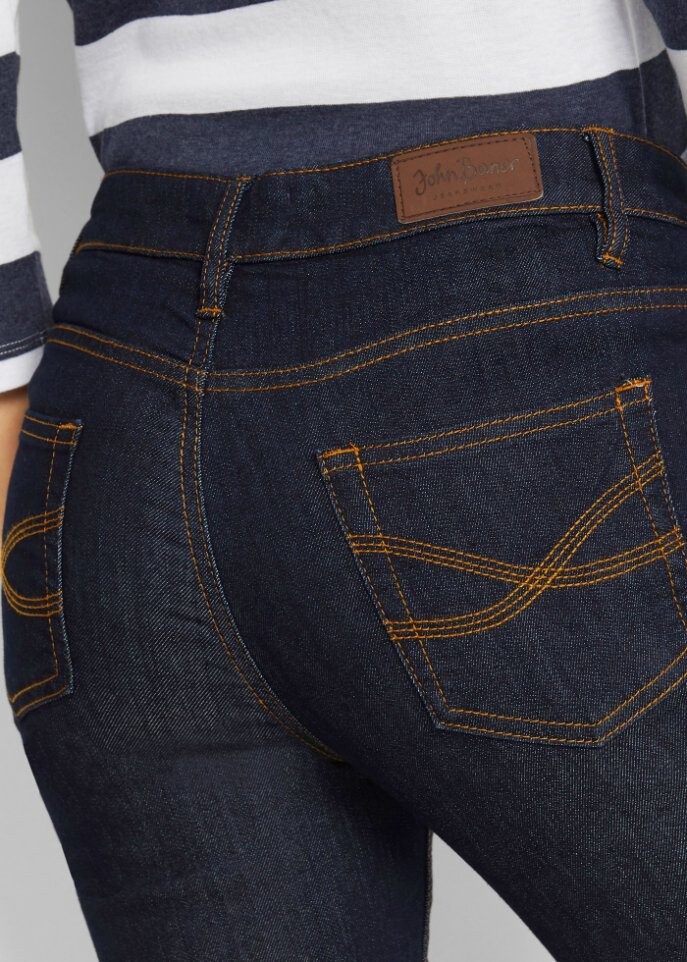 Комфортные эластичные джинсы скинни John Baner Jeanswear, синий — фото 2