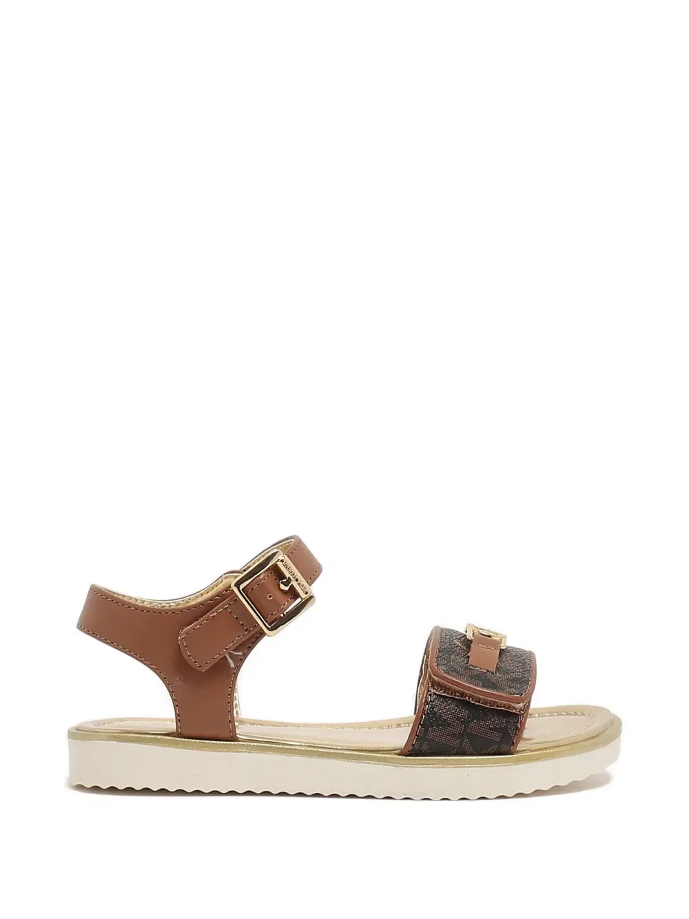 Сандалии с монограммой и логотипом Michael Kors Kids, коричневый