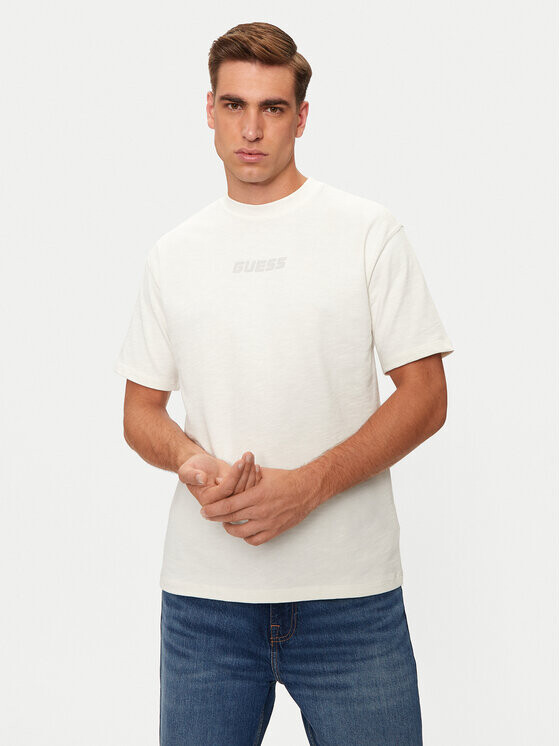 

Футболка стандартного кроя Guess, экрю