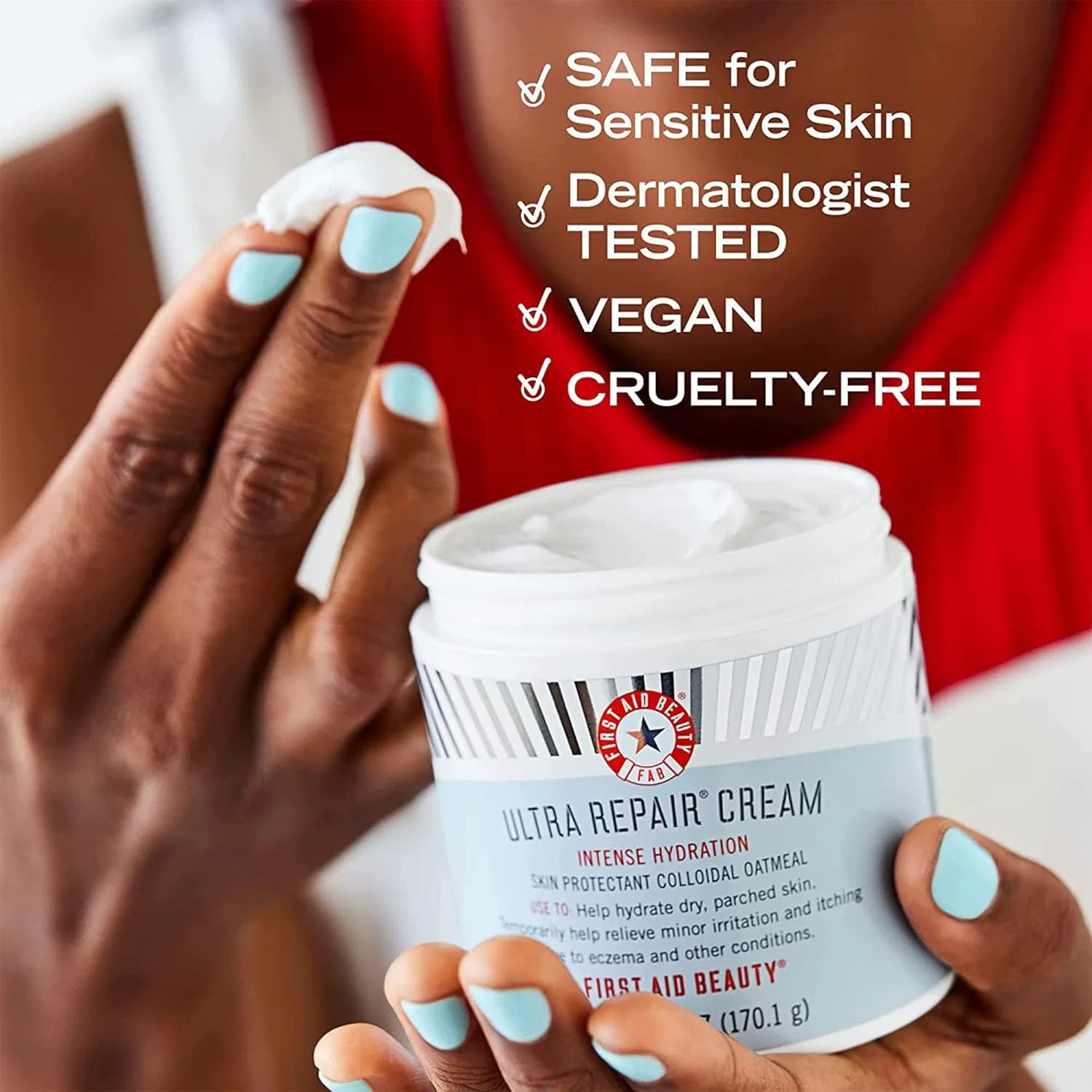 Набор First Aid Beauty: интенсивно увлажняющий крем Ultra Repair Cream, 170 г, и очищающее средство Pure Skin Face Cleanser, 5 унций First Aid Beauty — фото 2