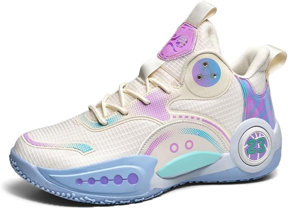 

Мужские баскетбольные кроссовки для женщин, высокие, для уличного стритбола, дышащие, с противоскользящей подошвой, модные беговые кроссовки Purfitall, слоновая кость