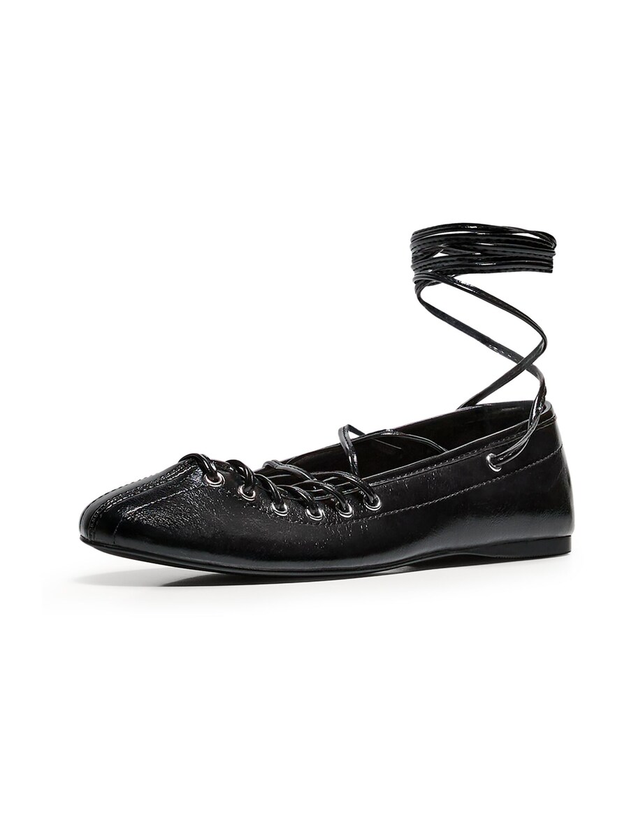 Балетки с ремешком Bershka, Black