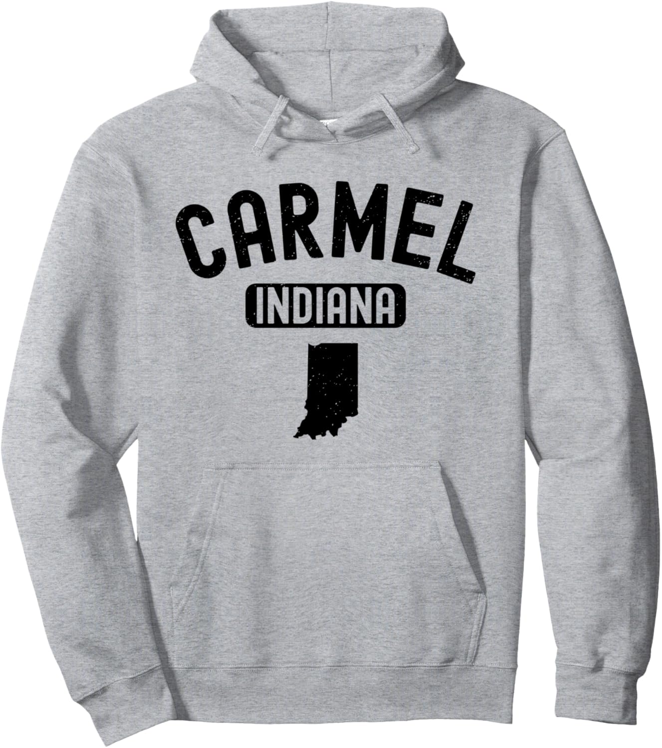 

Худи в стиле ретро штата Индиана, Индианаполис, район 317 Indiana Vintage, серый