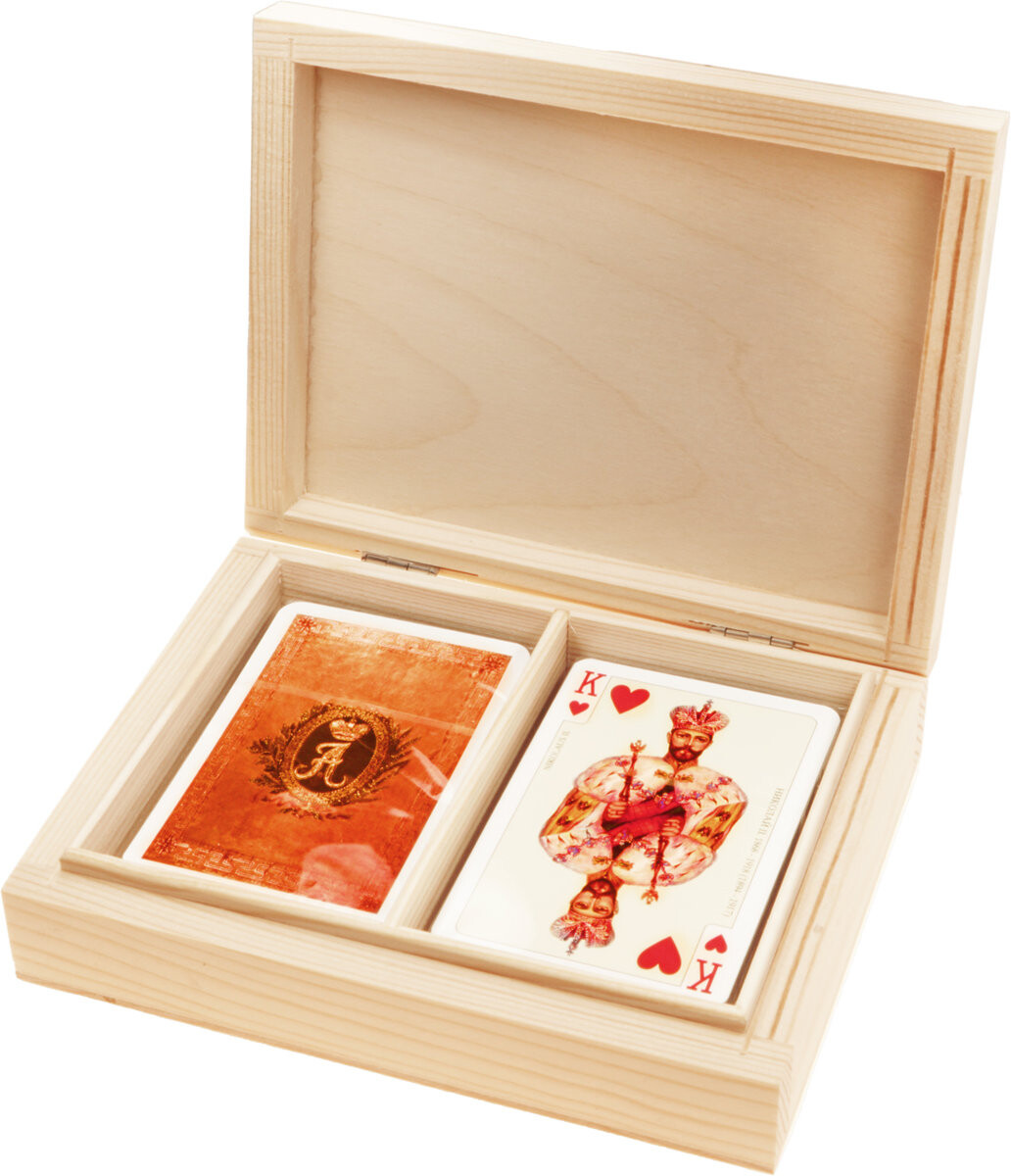 

Игровые Карты Piatnik Lux Romanov 2 Колоды В Деревянной Коробке*