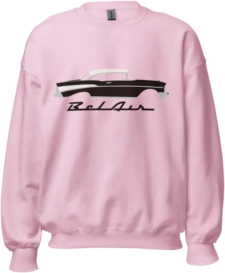 

Свитшот Unisex с принтом 1957 Bel Air Onyx Black Antique 57 Chevy JG Infinite