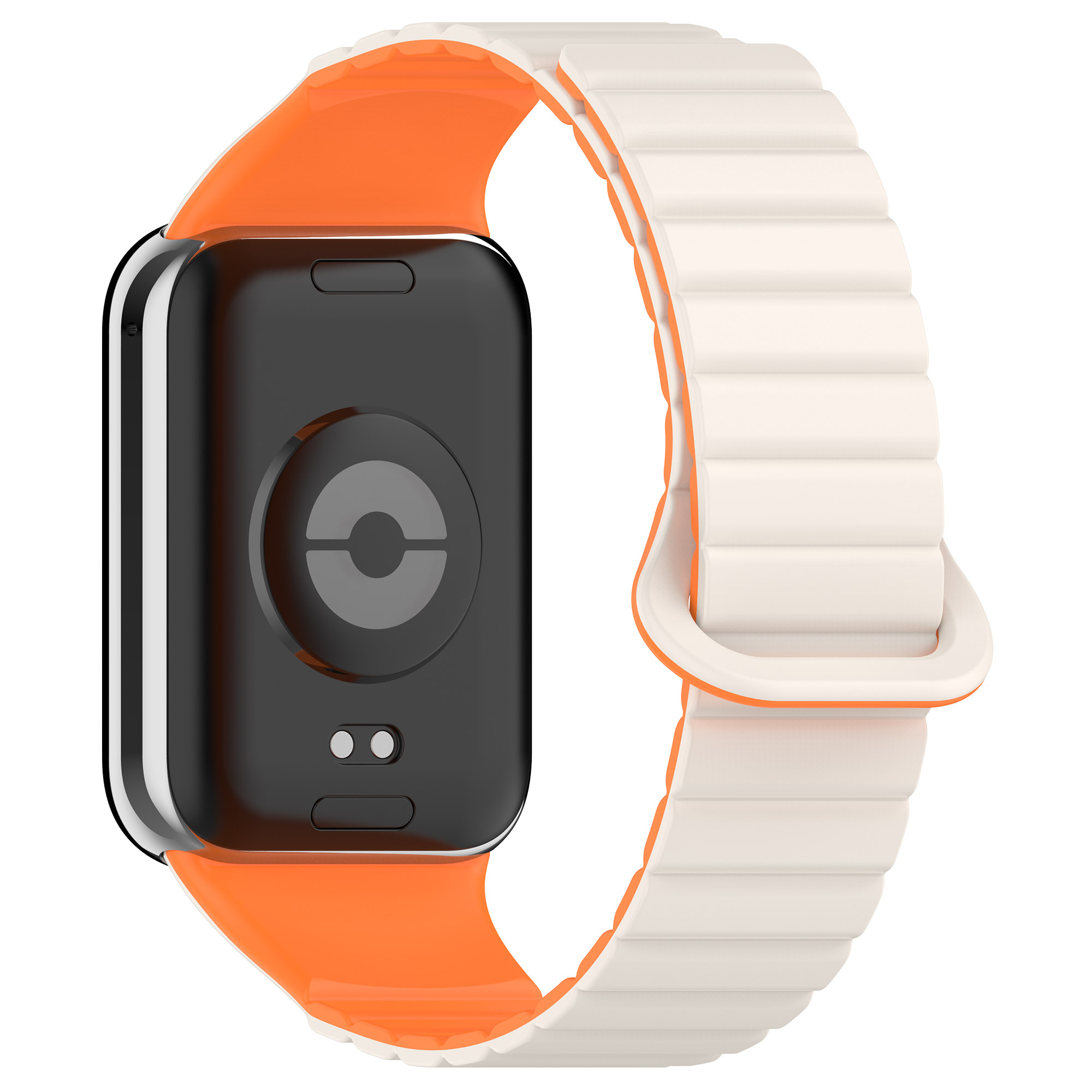 

IBOANN Часы Watch Band Xiaomi Compatibility 230mm Silicone Material, Starlight Orange 【Magnetic Upgrade, Two-color Silicone】