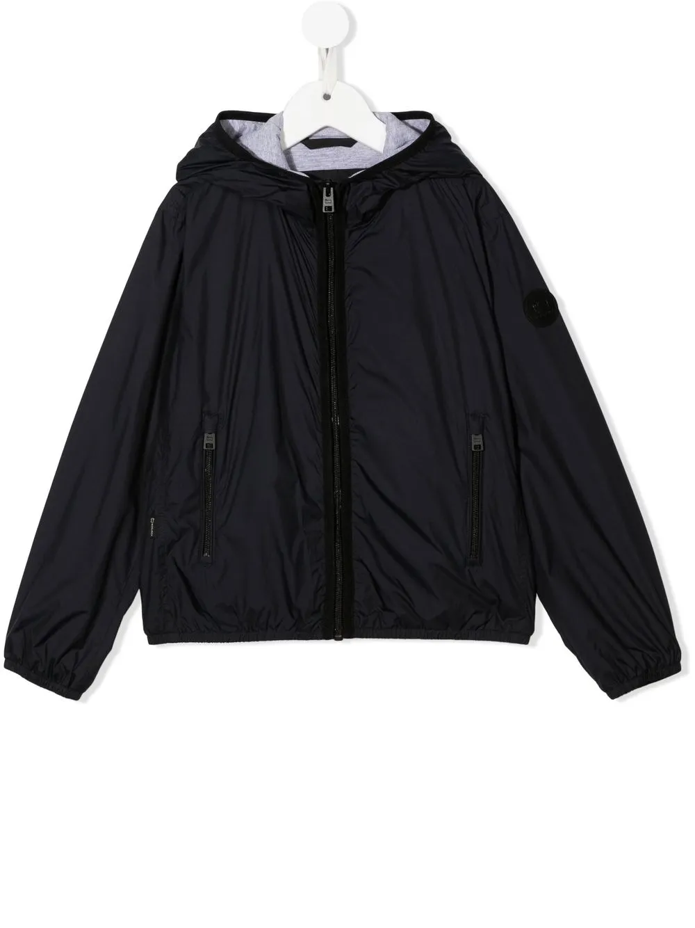 

Бомбер на молнии с капюшоном Woolrich Kids, синий