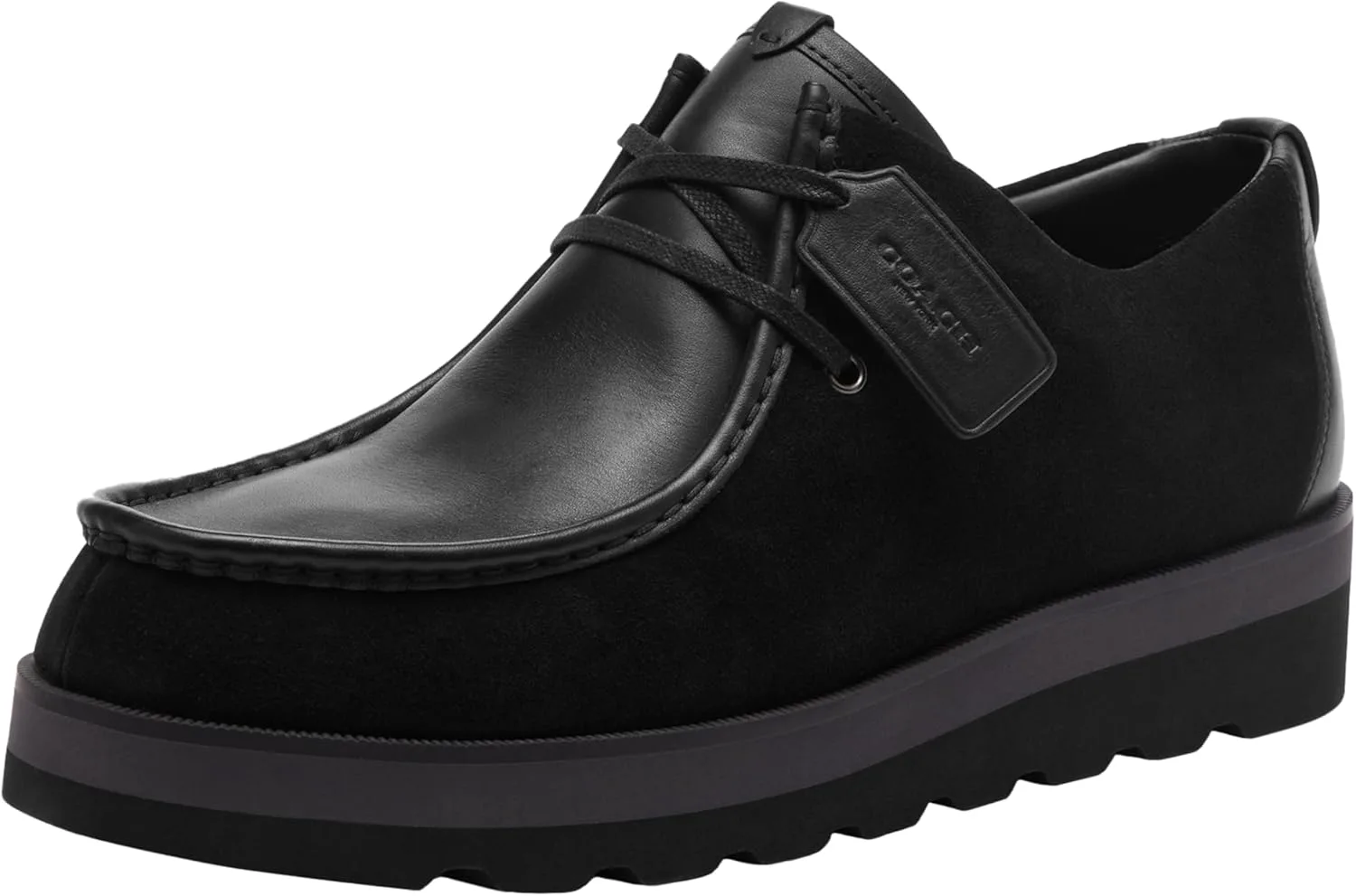 

Мужские ботильоны COACH Scott Apron Toe Bootie (для детей постарше), черный